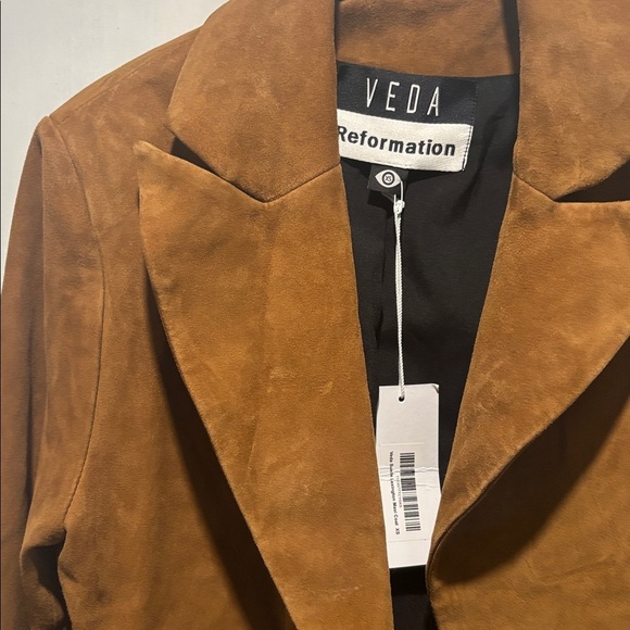 REFORMATION x VEDA Lexington suede leather maxi trench coat - Picture 7 of 14